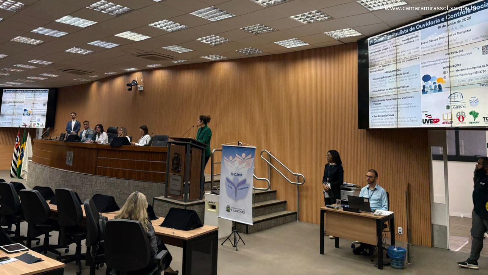 Câmara marca presença no 1º Seminário Paulista de Ouvidoria e Controle Social