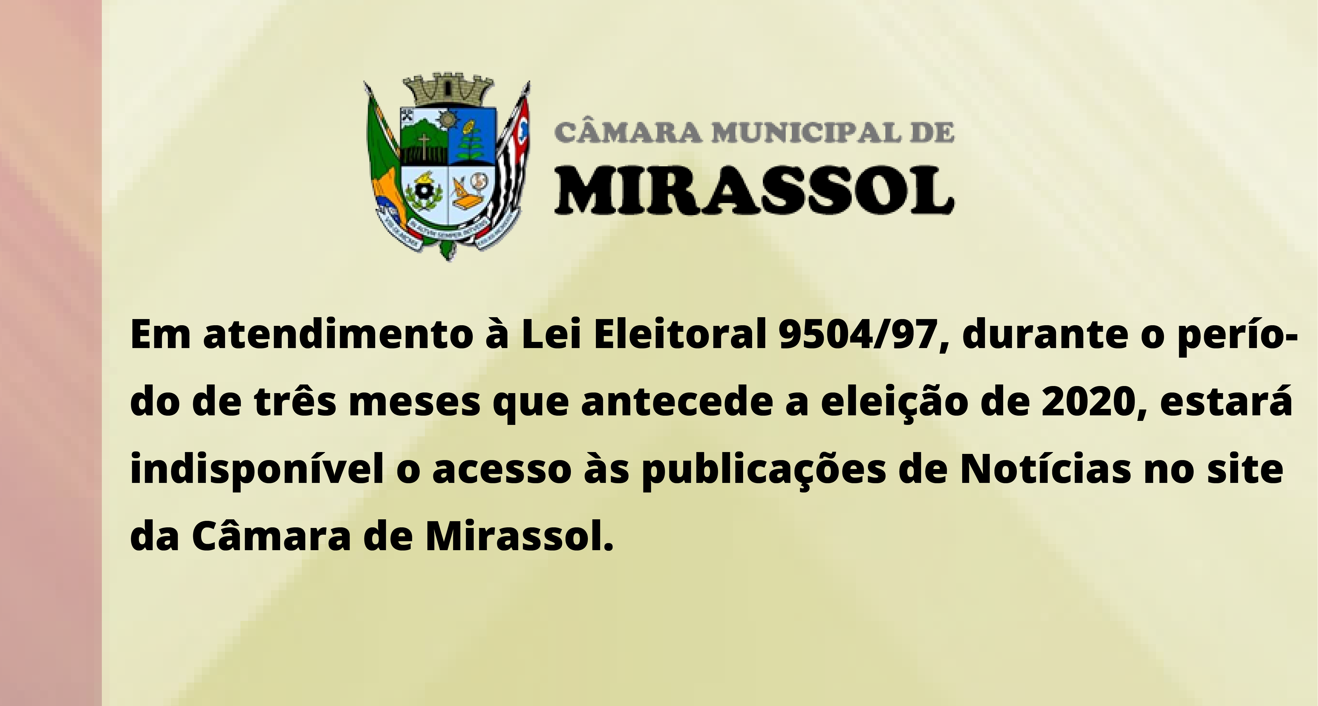 Pausa na divulgação institucional / CMM